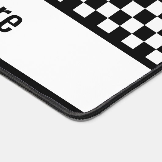 Zwart-wit ingecheckt bureaumat (Hoek)