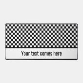 Zwart-wit ingecheckt bureaumat (Voorkant)
