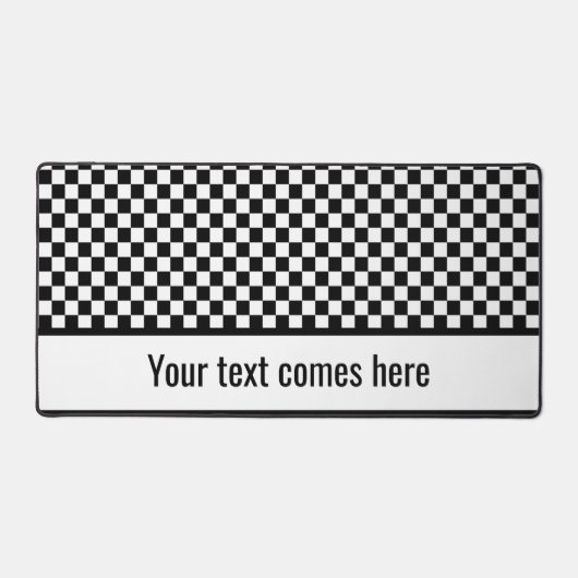 Zwart-wit ingecheckt bureaumat (Voorkant)