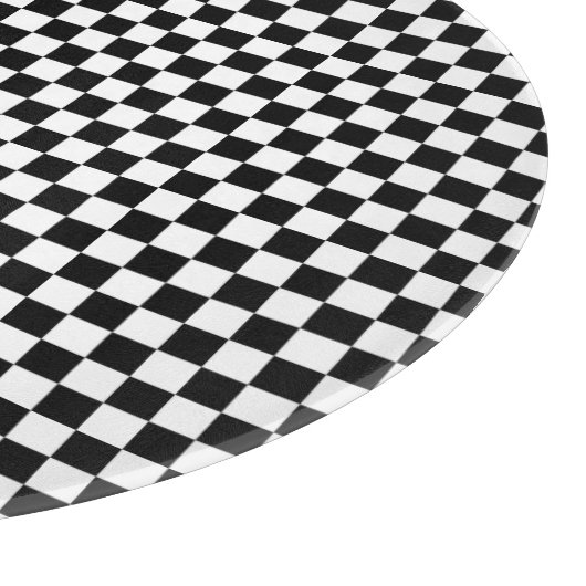 Zwart-wit ingecheckt snijplank (Hoek)