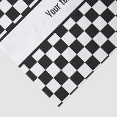 Zwart-wit ingecheckt tissuepapier (Detail)