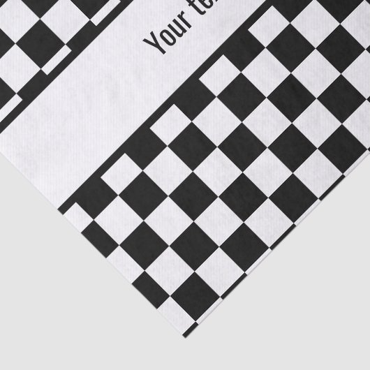 Zwart-wit ingecheckt tissuepapier (Detail)