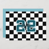 Zwart-wit ingecheckt, vlag kaart (Voorkant / Achterkant)