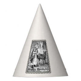 Zwart Wit ingelijst Verjaardag Rood Rijden Hood Wo Feesthoedjes