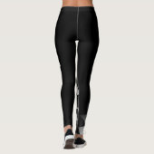 Zwart/wit ingeschakeld leggings (Achterkant)