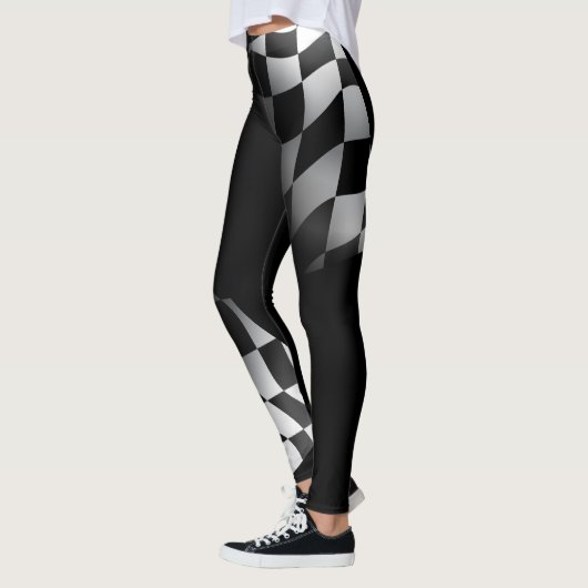 Zwart/wit ingeschakeld leggings