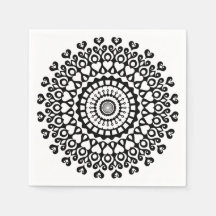 Zwart-wit ingewikkelde gedetailleerde Mandala-kuns