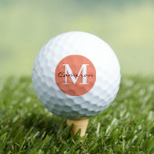 Zwart-wit Initiaal en naam gepersonaliseerd Golfballen (Insitu Shirt)