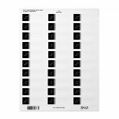 Zwart wit Initiaal label -  achtergrond (Full Sheet)