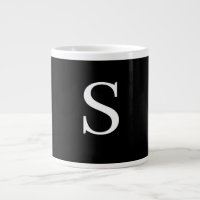 Zwart-wit Initiaal Letter Monogrammed Plain