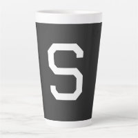 Zwart-wit Initiaal Letter Monogrammed Plain