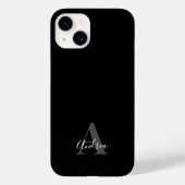Zwart-wit | Initiaal Monogram Gepersonaliseerde na Case-Mate iPhone Case (Achterkant)