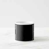 Zwart & Wit | Initialen van koppels Espresso Kop (Voorkant)