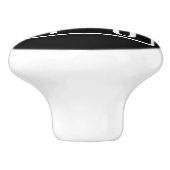 Zwart & Wit | Initialen van koppels Keramische Knop (Zijkant)