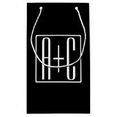 Zwart & Wit | Initialen van koppels Klein Cadeauzakje (Achterkant)