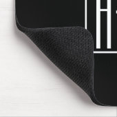 Zwart & Wit | Initialen van koppels Muismat (Hoek)