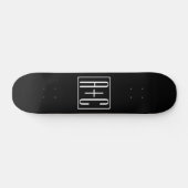 Zwart & Wit | Initialen van koppels Persoonlijk Skateboard (Horizontaal)