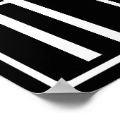Zwart & Wit | Initialen van koppels Poster (Hoek)