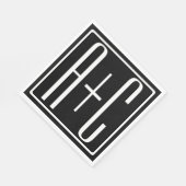 Zwart & Wit | Initialen van koppels Servet (Hoek)