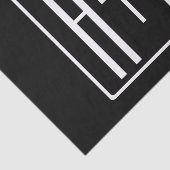 Zwart & Wit | Initialen van koppels Tissuepapier (Detail)