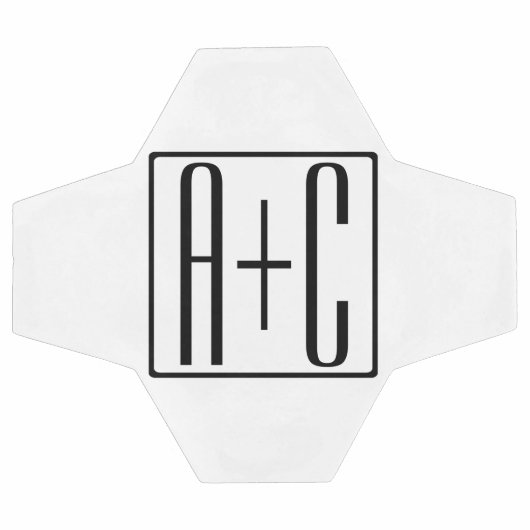 Zwart & Wit | Initialen voor koppels Voetbal (Enkel)