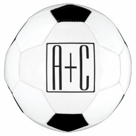Zwart & Wit | Initialen voor koppels Voetbal
