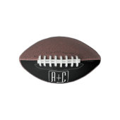 Zwart-wit | Initialen voor paren American Football (Voorkant)