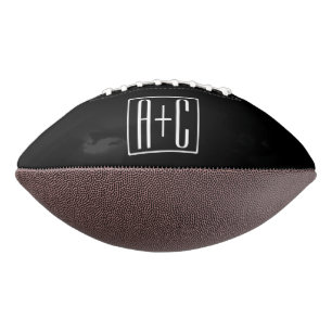 Zwart-wit Initialen voor paren American Football