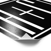 Zwart-wit | Initialen voor paren Foto Afdruk (Hoek)