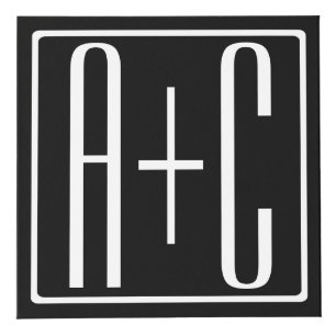 Zwart-wit   Initialen voor paren Kubus