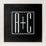 Zwart-wit | Initialen voor paren Legpuzzel<br><div class="desc">Ideaal voor een dubbel monogram of zelfs een logo..
Bedankt voor je aankoop!</div>