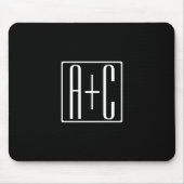 Zwart-wit | Initialen voor paren Muismat (Voorkant)