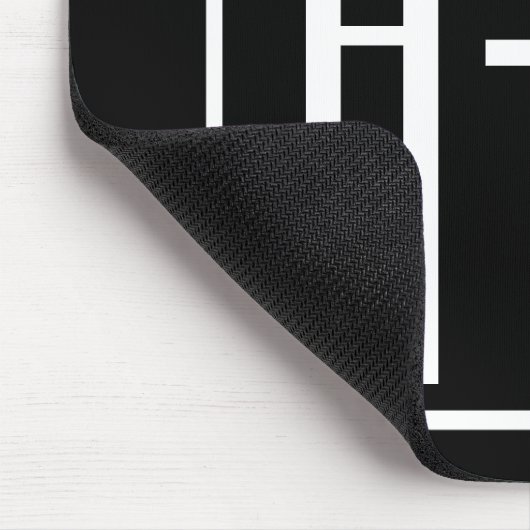 Zwart-wit | Initialen voor paren Muismat (Hoek)