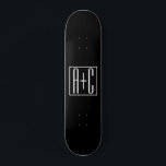 Zwart-wit | Initialen voor paren Persoonlijk Skateboard<br><div class="desc">Ideaal voor een dubbel monogram of zelfs een logo.. Bedankt voor je aankoop!</div>