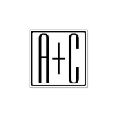 Zwart-wit | Initialen voor paren Rubberstempel (Afrduk)