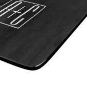 Zwart-wit | Initialen voor paren Snijplank (Hoek)