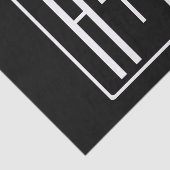 Zwart-wit | Initialen voor paren Tissuepapier (Detail)