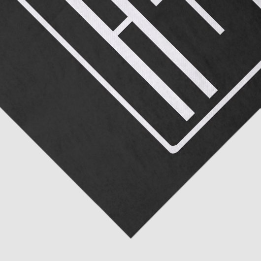 Zwart-wit | Initialen voor paren Tissuepapier (Detail)