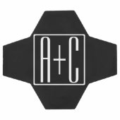 Zwart-wit | Initialen voor paren Voetbal (Enkel)