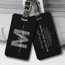Zwart Wit Initiele Naam Monogram