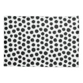 Zwart-wit Inkt Stippen Modern Kussen Hoesje Kussensloop (Achterkant)