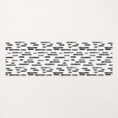 Zwart-wit Inky Roundlines Patroon Yogamat (Achterkant (horizontaal))