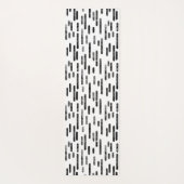 Zwart-wit Inky Roundlines Patroon Yogamat (Achterkant)