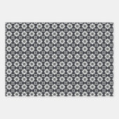 Zwart-wit inpakpapier Flat Sheet Set van 3 (Voorkant 2)