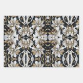 Zwart-wit inpakpapier Flat Sheet Set van 3 (Voorkant)