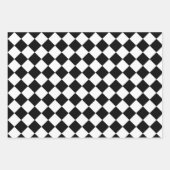 Zwart-wit inpakpapier Flat Sheet Set van 3 Vel (Voorkant 3)
