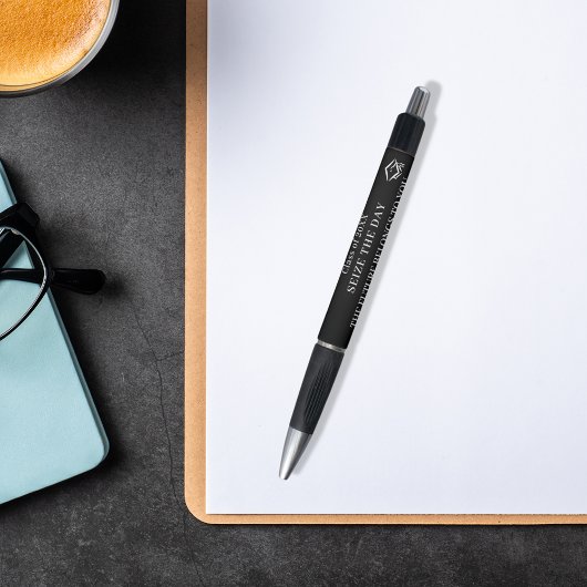 Zwart wit inspirerend quote afstuderen pen