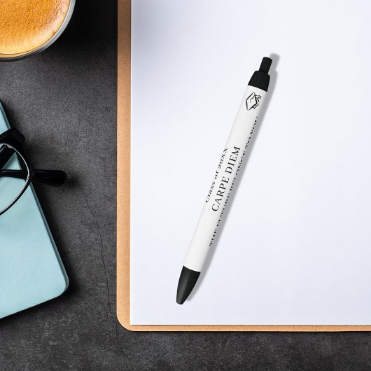 Zwart wit inspirerend quote afstuderen zwarte inkt pen