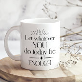 Zwart-wit Inspirerend Quote Tweekleurige Koffiemok