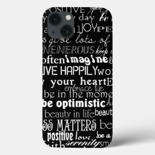 Zwart Wit Inspirerend Woorden Case-Mate iPhone Case